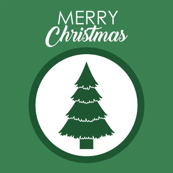 Pine tree of Merry Christmas design — Stock Vector