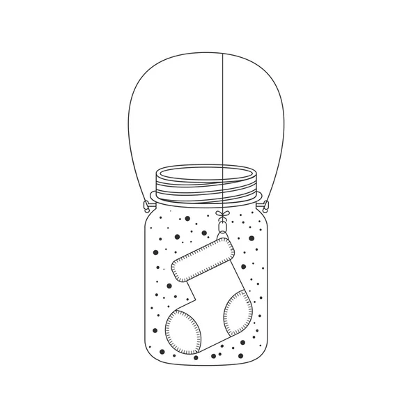 Mason jar decoração para a temporada de Natal — Vetor de Stock