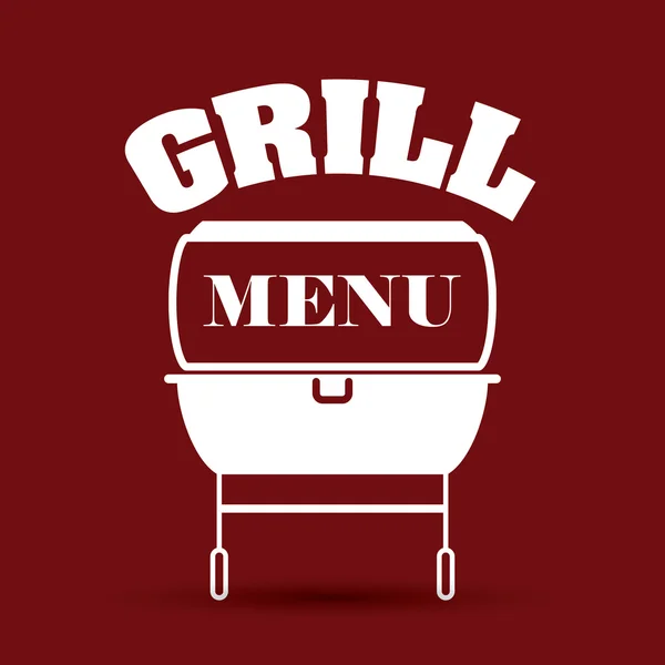 Grill- und Grillmenügestaltung — Stockvektor