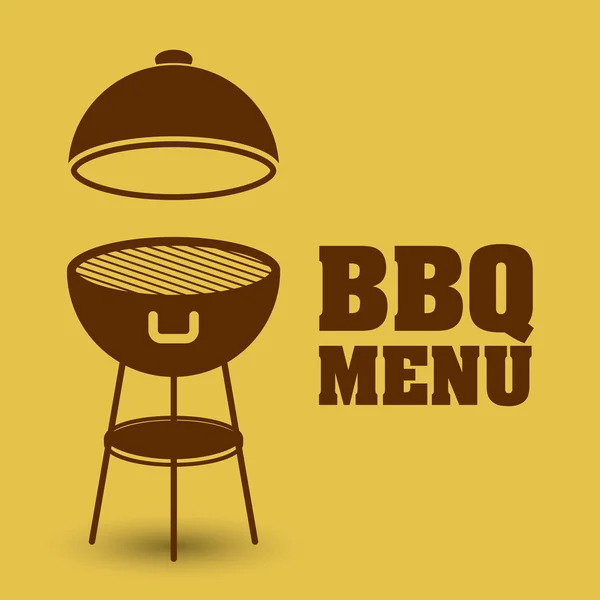 Bbq y diseño de menú de parrilla — Vector de stock