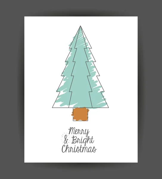 Pine Tree decoratie voor kerstseizoen — Stockvector