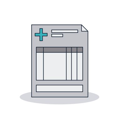 İzole tıbbi geçmişi tasarım