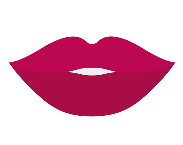 Labios de diseño de boca femenina — Vector de stock