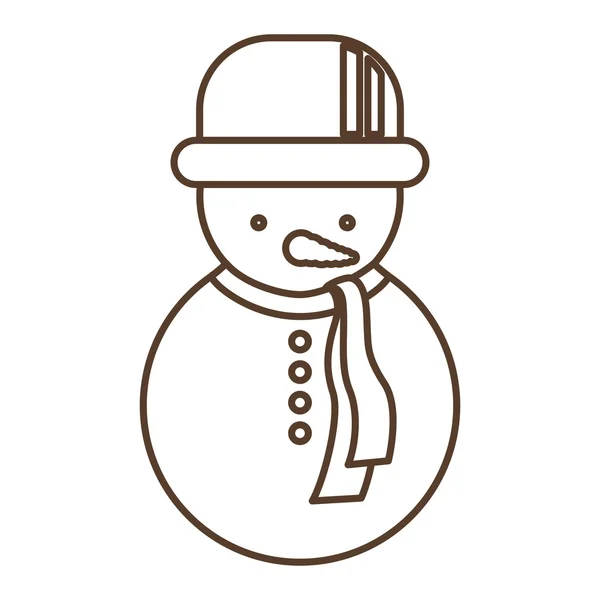 메리 크리스마스 디자인의 눈사람 — 스톡 벡터