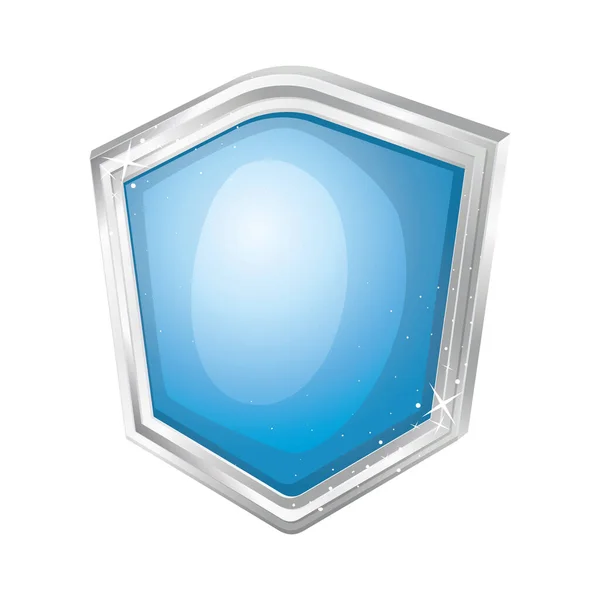 Blue shield icon vector design — Stock Vector