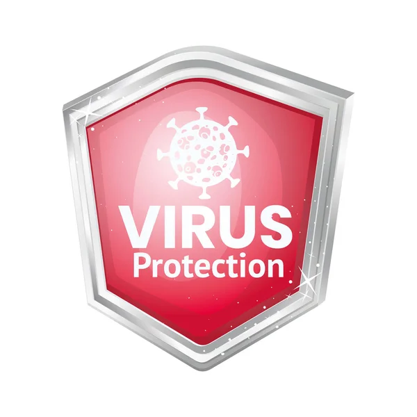 Covid 19 virus bescherming schild vector ontwerp — Stockvector