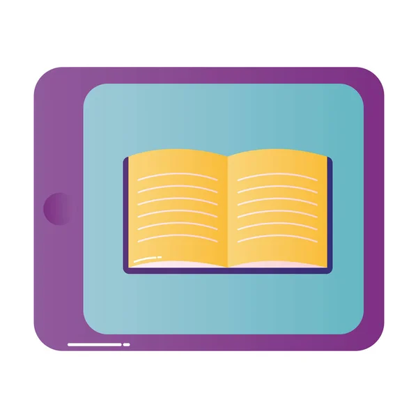 Libro electrónico interior tableta vector de diseño — Vector de stock