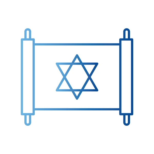 Židovské torah gradient styl ikony vektor design — Stockový vektor