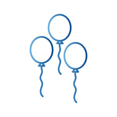 Parti balonları gradyan biçim vektör tasarımı