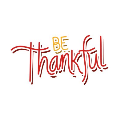 Minnettar ol harf vektör tasarımı