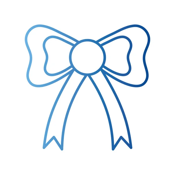 Gift bowtie gradient style icon vector design — Stock Vector