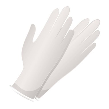 Beyaz arkaplanda ilk AID eldiven simgesi