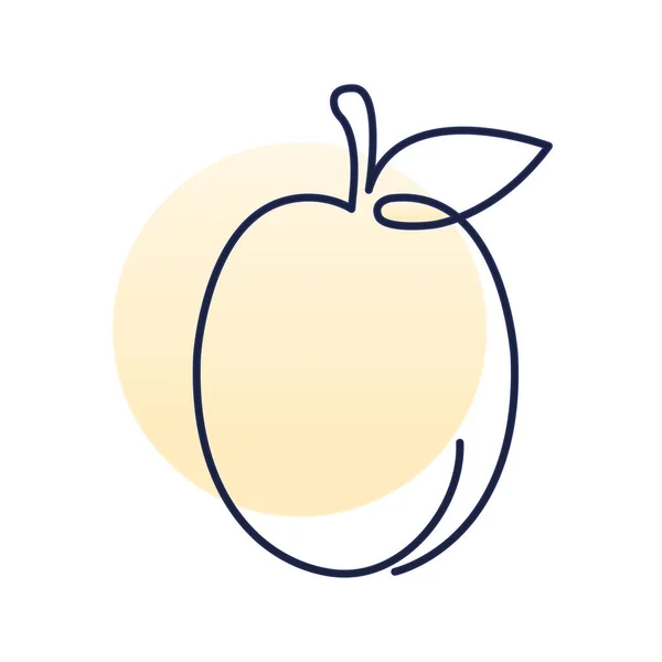 Mangue fraîche, un style de ligne — Image vectorielle