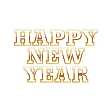 Altın harflerle mutlu yıllar.
