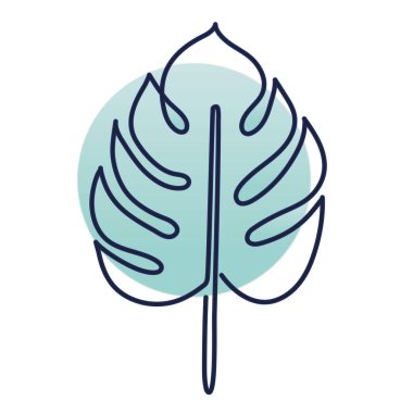 uzun saplı bitki, tek çizgi tarzı