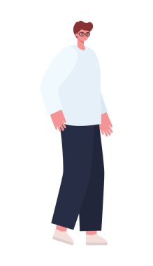 Kamçı gömlekli ve beyaz ayakkabılı bir adam.