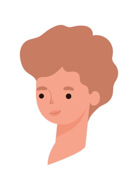 Beyaz bir arka planda uzun saçlı bir kadın yüzü.