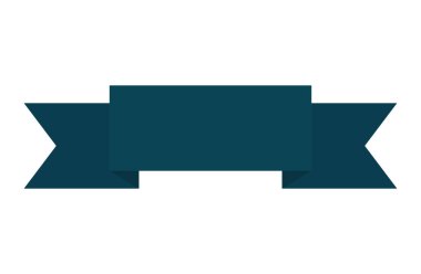 Beyaz arkaplanda koyu mavi kurdele