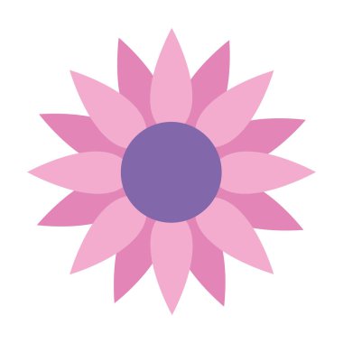 Beyaz arkaplanda pembe ayçiçeği simgesi