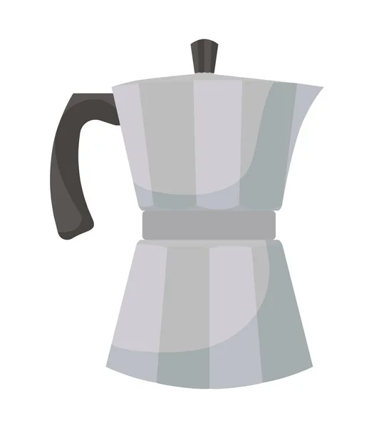 Coffee moka pot on white background — Stock Vector
