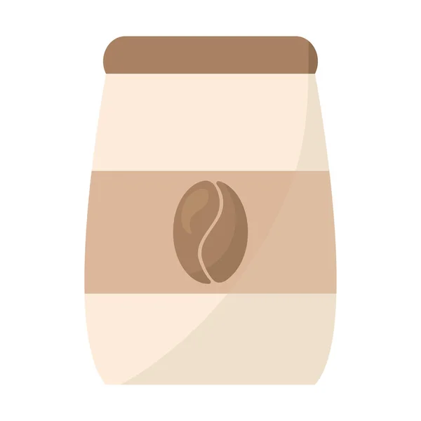 Saco de café no fundo branco —  Vetores de Stock