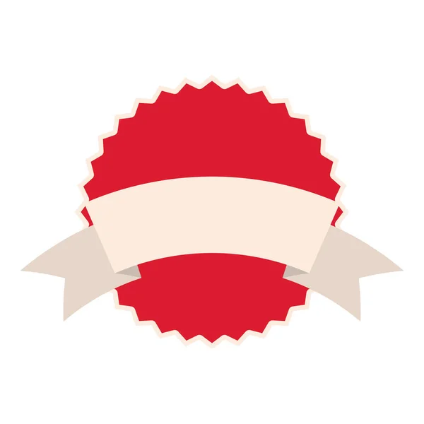 红色和白色色带印章 — 图库矢量图片