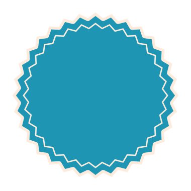 Açık mavi renkli mühür ve beyaz bir çizgi