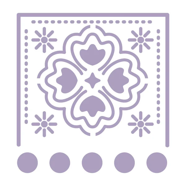 Messicano viola trifoglio icona su sfondo bianco — Vettoriale Stock