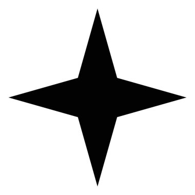 4 noktalı siluet biçim vektör tasarımının yıldızı