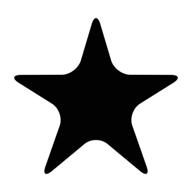 5 noktalı siluet biçim vektör tasarımının yıldızı