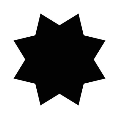 yıldız mühürü siluet biçim vektör tasarımı