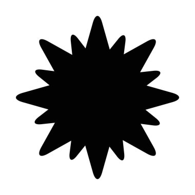 yıldız mühürü siluet biçim vektör tasarımı