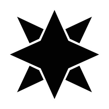 8 noktalı siluet biçim vektör tasarımının yıldızı