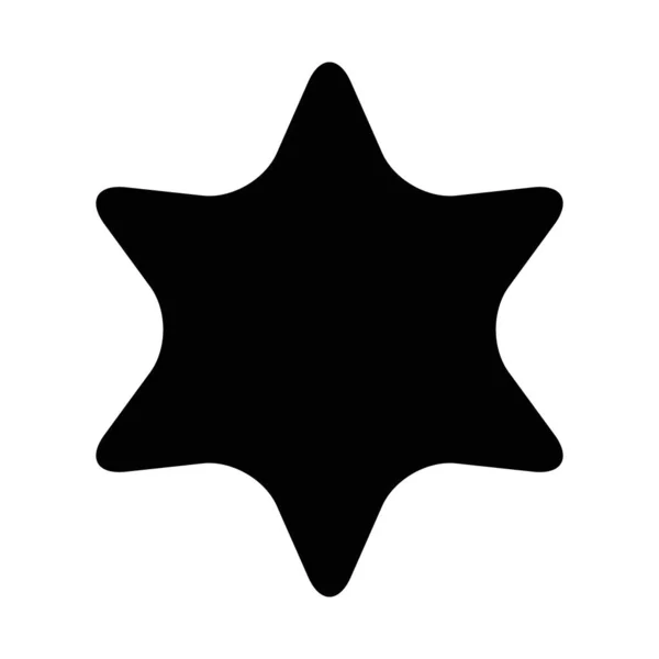 Étoile sceau timbre silhouette style icône vectoriel design — Image vectorielle