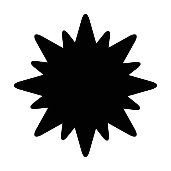 Αστέρι σφραγίδα σιλουέτα στυλ εικονίδιο διάνυσμα σχεδιασμό — Διανυσματικό Αρχείο