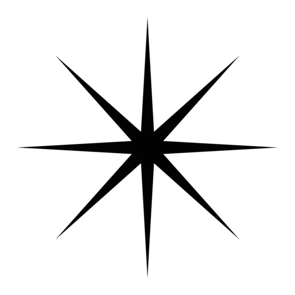 Estrella de 8 puntos silueta estilo icono vector diseño — Archivo Imágenes Vectoriales