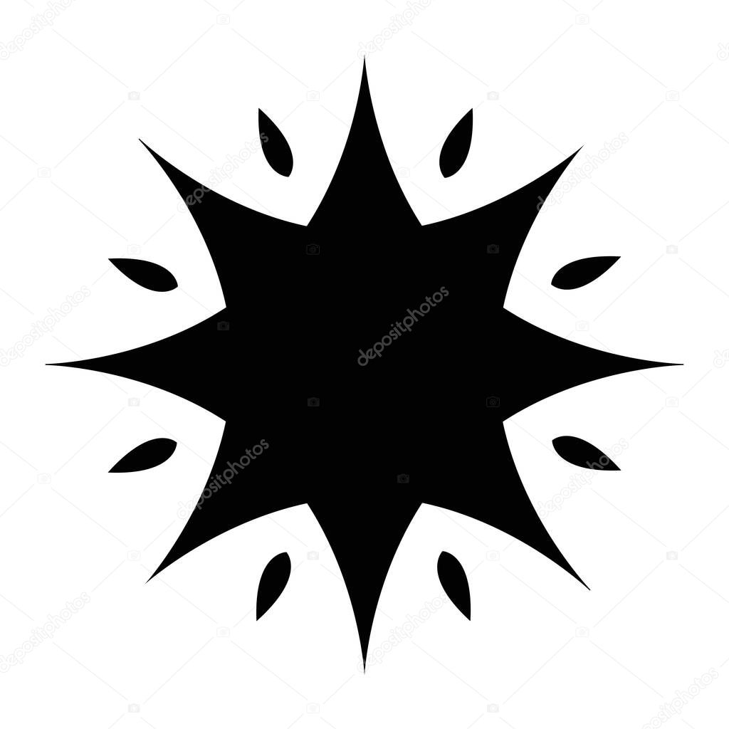 Estrella con 8 puntos y líneas silueta estilo icono vector diseño Vector de  stock por ©grgroupstock 429979560, image size:1024x1024