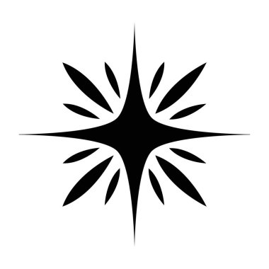 4 noktalı siluet biçim vektör tasarımının yıldızı