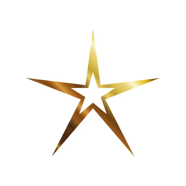 Star of 5 points gold style icon vector design — Stock Vector