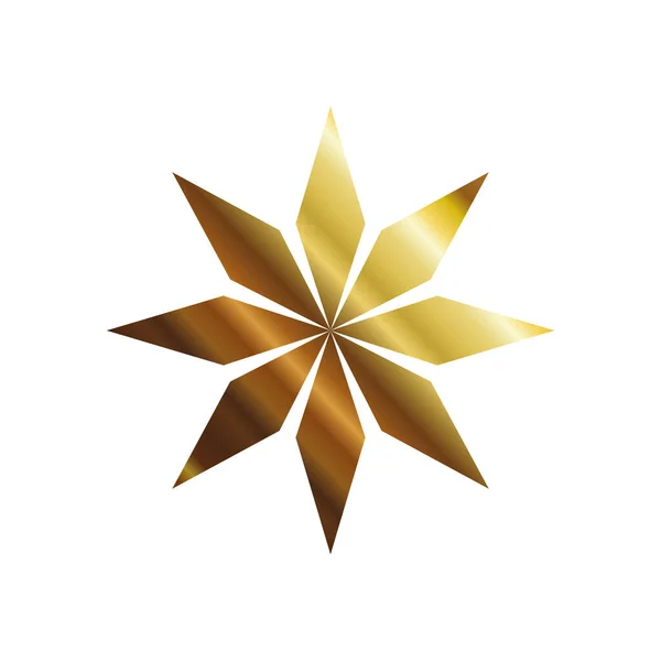 八分黄金风格的明星图标矢量设计 — 图库矢量图片