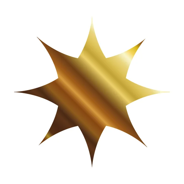 Selo estrela selo estilo ouro ícone vetor design — Vetor de Stock