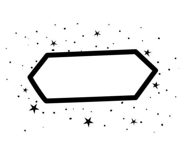 Form mit Sternen auf weißem Hintergrund — Stockvektor