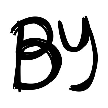 Beyaz arkaplanda b ve y sloganı