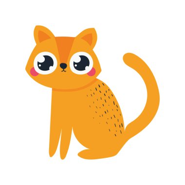 Turuncu renkli bir kedinin çıkartması
