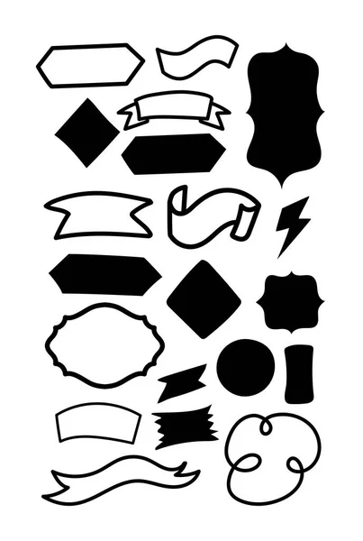 Conjunto de formas em fundo branco —  Vetores de Stock