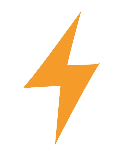 Sticker of thunder of orange color — Stock Vector