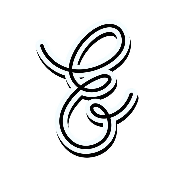Ampersand lettering no fundo branco — Vetor de Stock