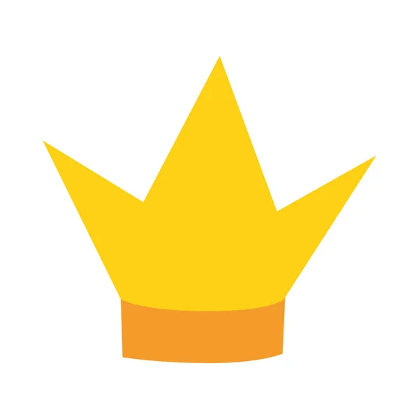 Pegatina de una corona de color oro en fondo blanco — Vector de stock