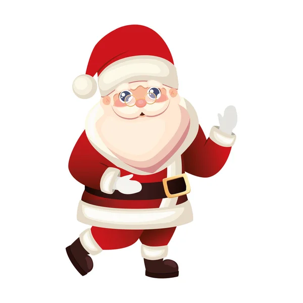 Santa Claus ikona na bílém pozadí — Stockový vektor