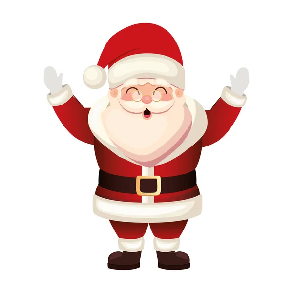 Santa claus icon with christmas hat — Stock Vector